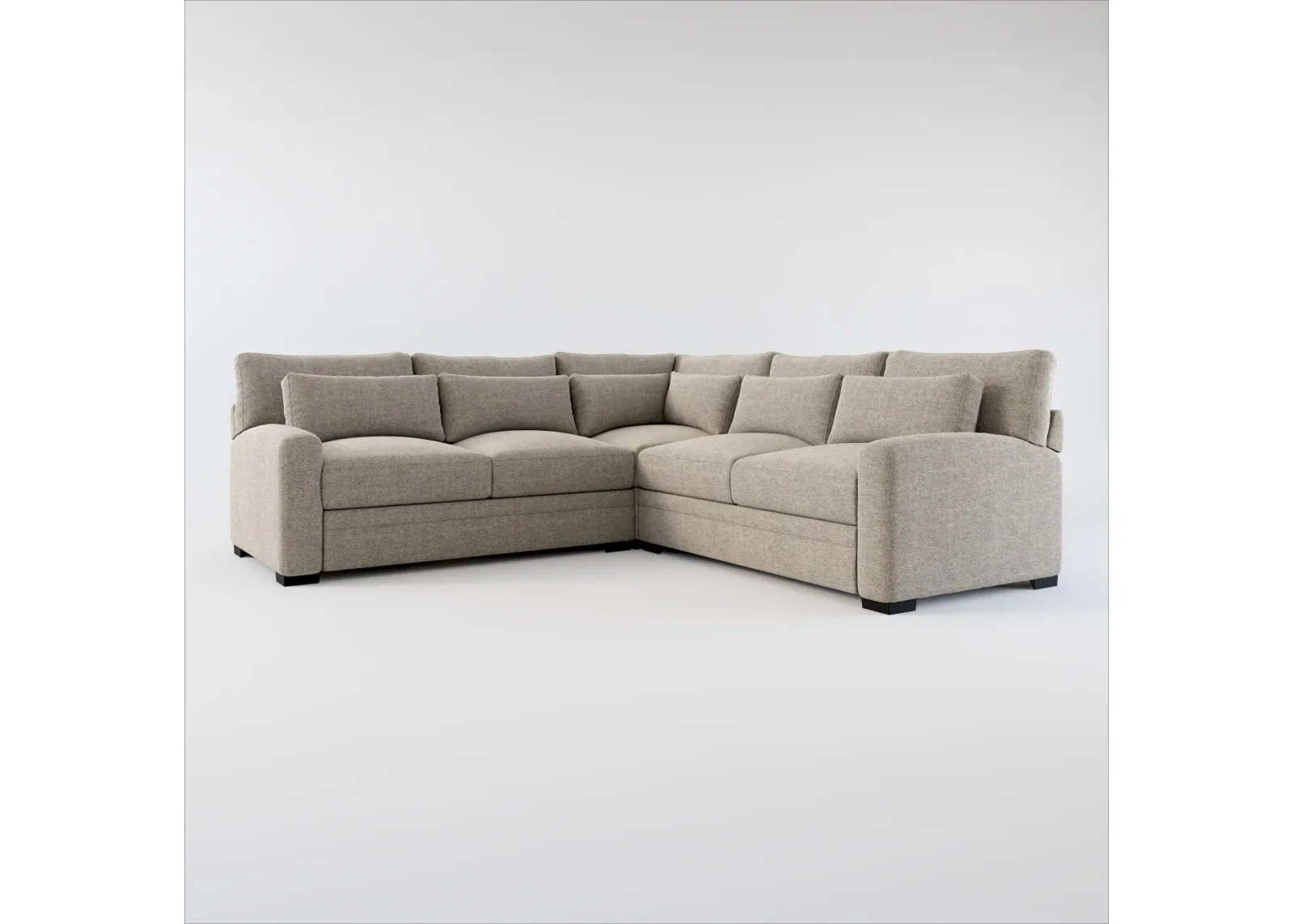 Winston Foam Comfort Eco Perfomance 3-Piece Sectional - Bridger Metal