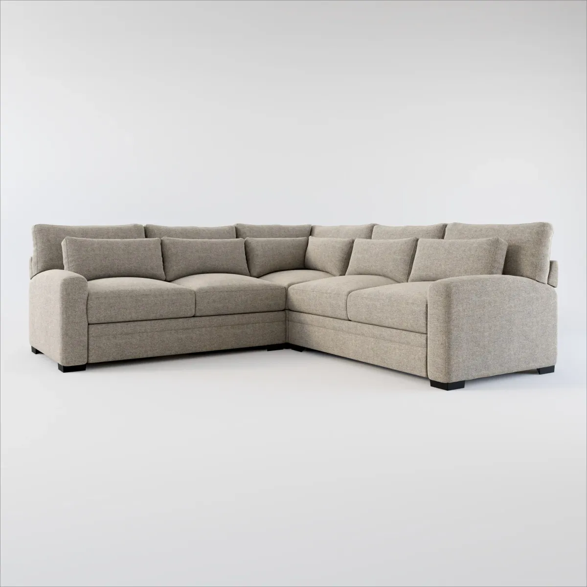 Winston Foam Comfort Eco Perfomance 3-Piece Sectional - Bridger Metal