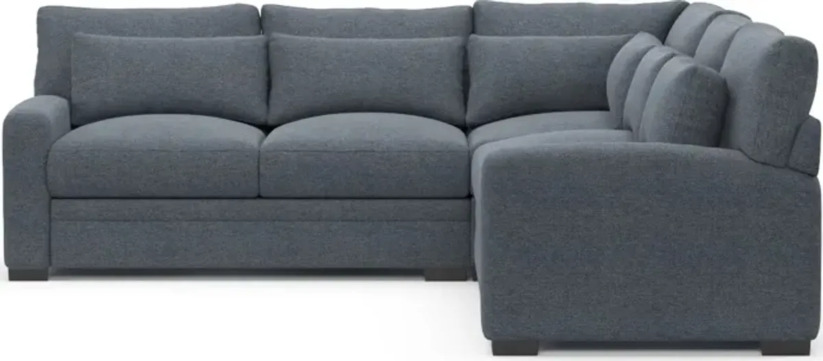 Winston Foam Comfort Eco Perfomance 3-Piece Sectional - Bridger Navy