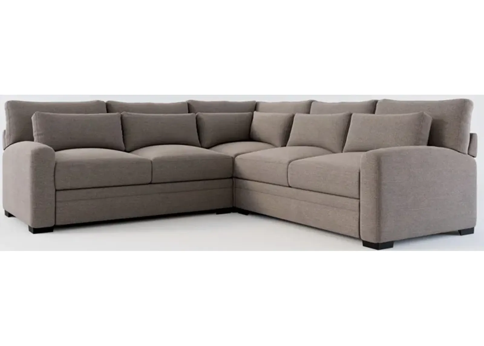 Winston Foam Comfort Eco Perfomance 3-Piece Sectional - Presidio Steel