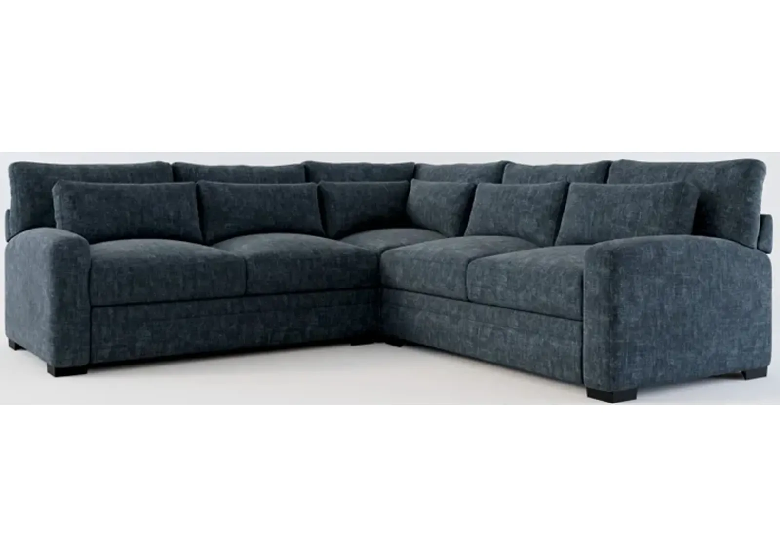 Winston Foam Comfort Eco Perfomance 3-Piece Sectional - Argo Navy