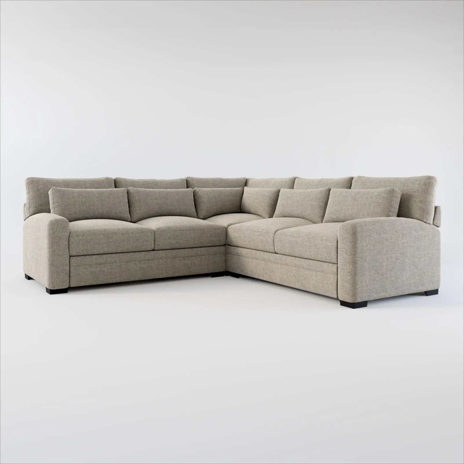 Winston Hybrid Comfort Eco Performance 3-Piece Sectional - Bridger Metal