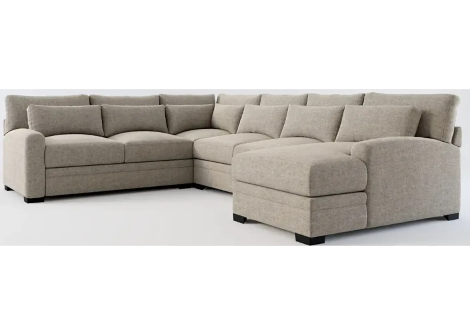 Winston Hybrid Comfort Eco Performance 4-Piece Sectional - Bridger Metal