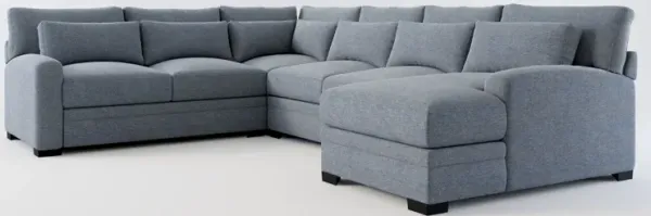 Winston Hybrid Comfort Eco Performance 4-Piece Sectional - Bridger Navy