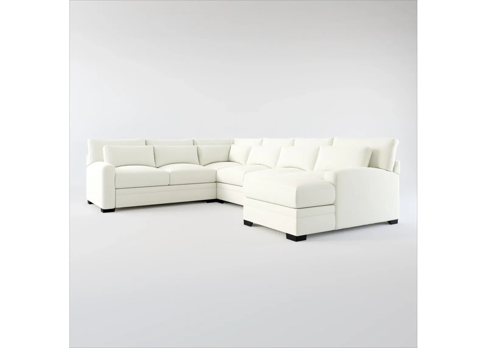 Winston Hybrid Comfort Eco Performance 4-Piece Sectional - Liv Arctic