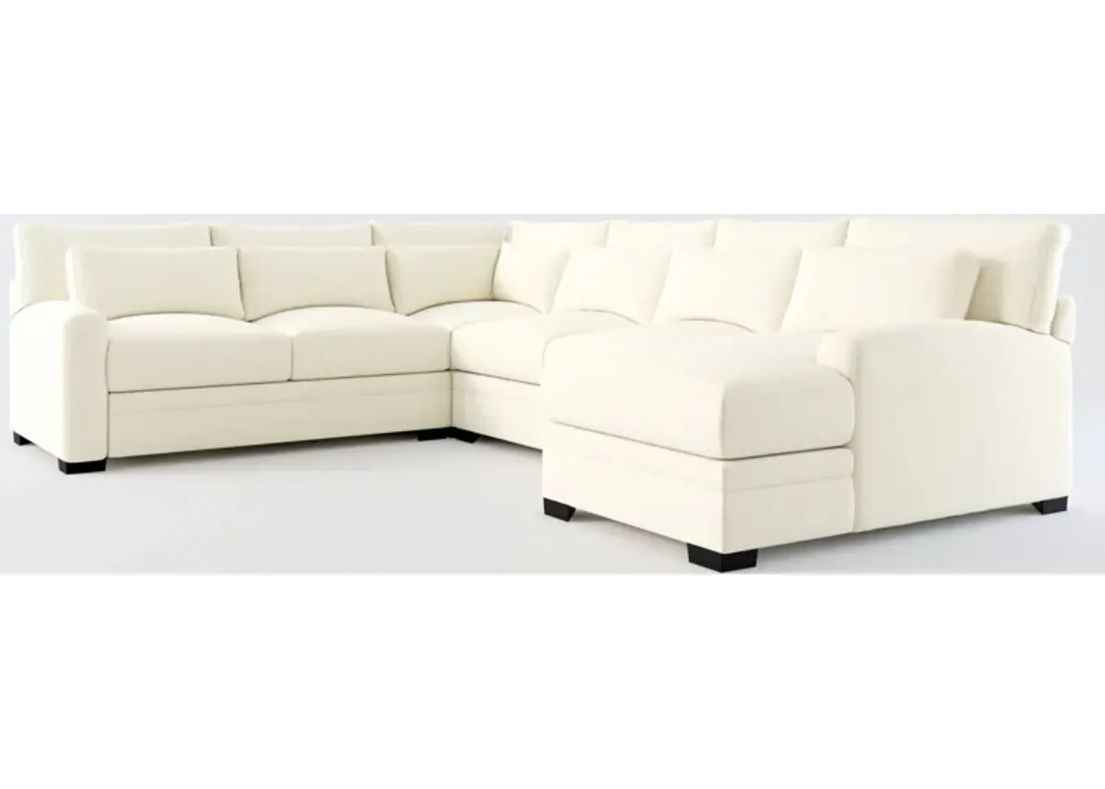 Winston Hybrid Comfort Eco Performance 4-Piece Sectional - Fincher Ivory