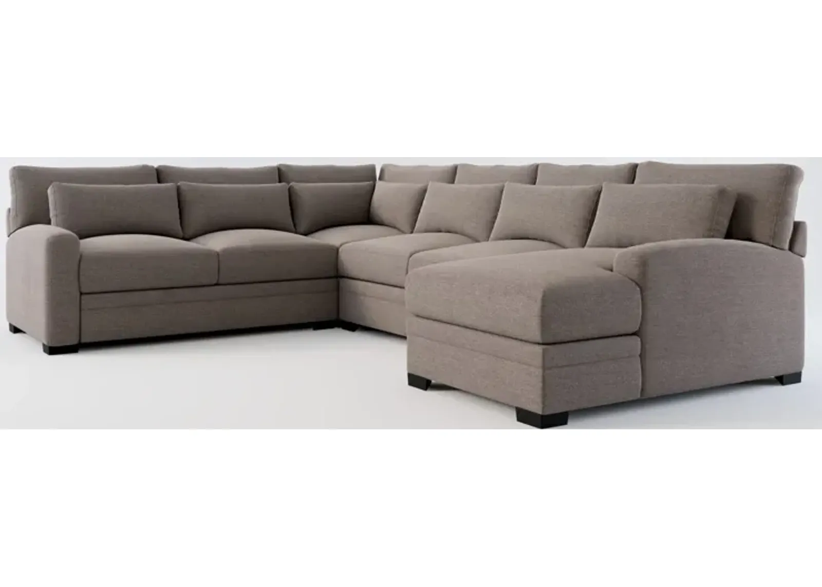 Winston Hybrid Comfort Eco Performance 4-Piece Sectional - Presidio Steel