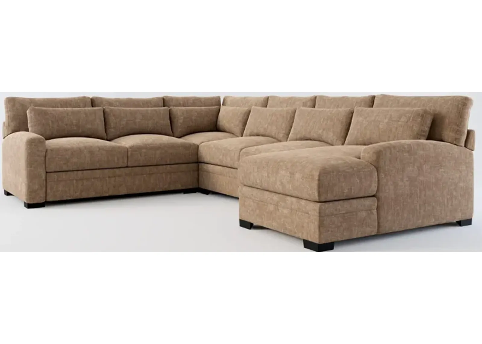 Winston Hybrid Comfort Eco Performance 4-Piece Sectional - Argo Java