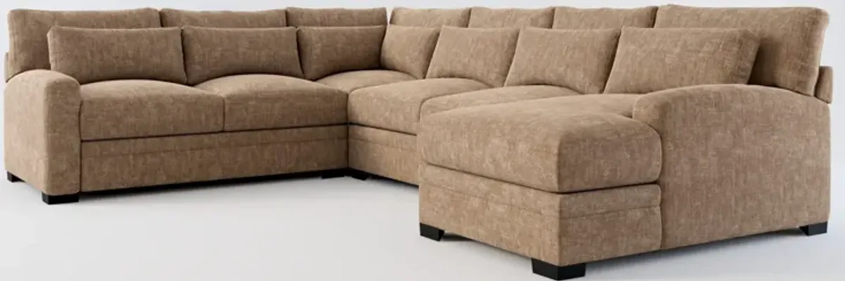 Winston Hybrid Comfort Eco Performance 4-Piece Sectional - Argo Java