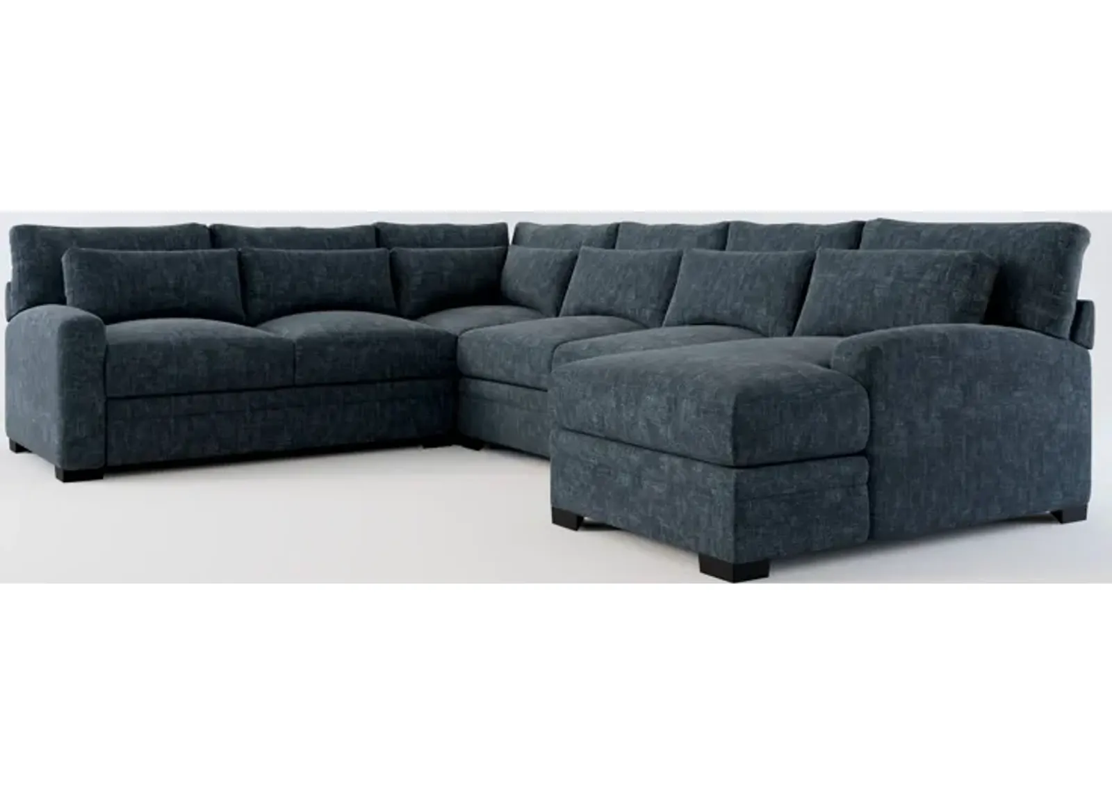 Winston Hybrid Comfort Eco Performance 4-Piece Sectional - Argo Navy