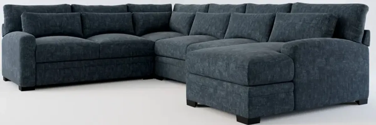 Winston Hybrid Comfort Eco Performance 4-Piece Sectional - Argo Navy