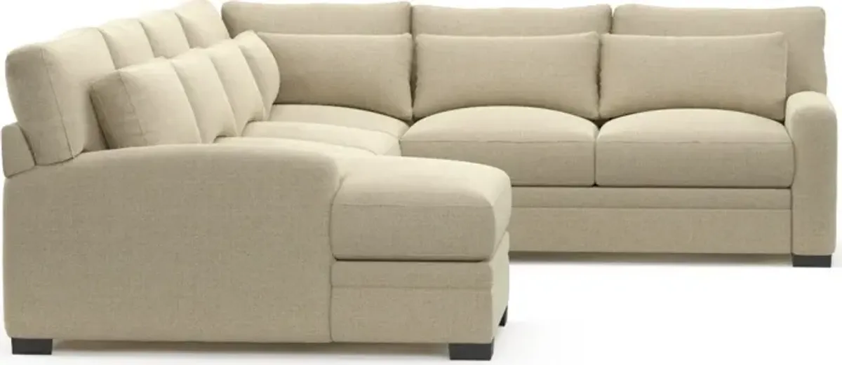 Winston Foam Comfort Eco Performance 4-Piece Sectional - Broderick Sand