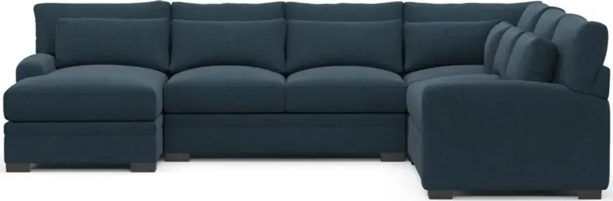 Winston Foam Comfort Eco Performance 4-Piece Sectional - Broderick Indigo