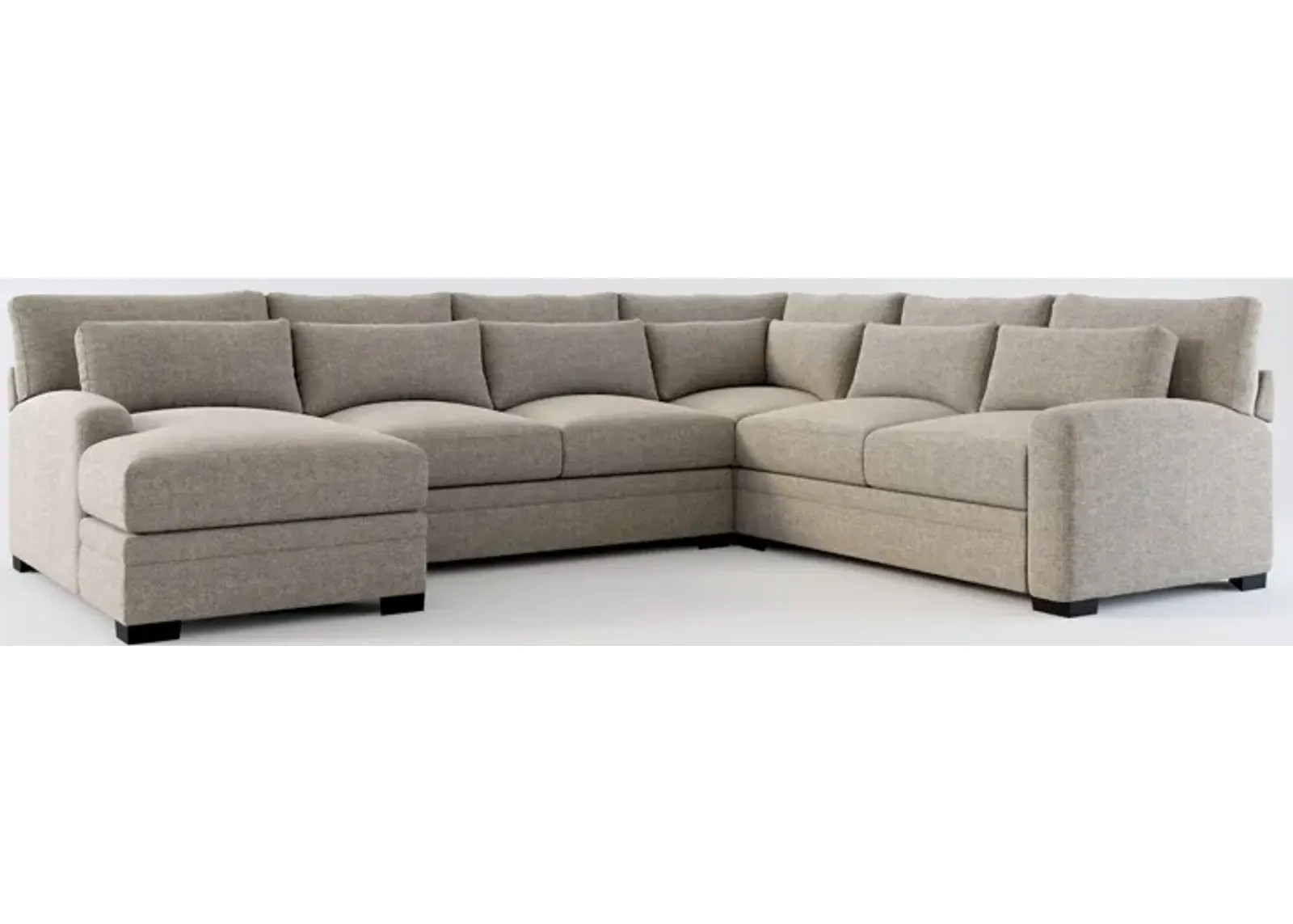 Winston Foam Comfort Eco Performance 4-Piece Sectional - Bridger Metal