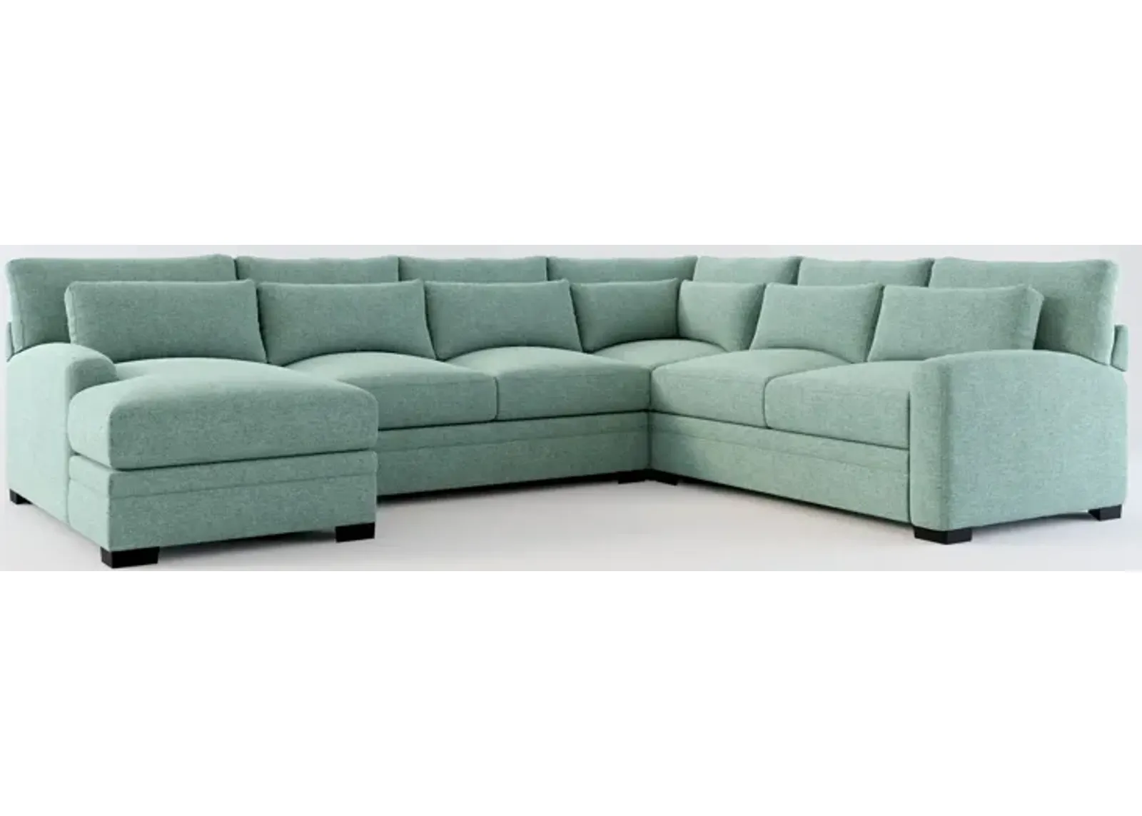 Winston Foam Comfort Eco Performance 4-Piece Sectional - Bridger Jade