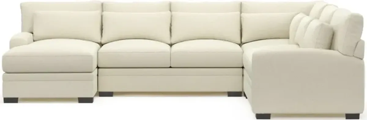 Winston Foam Comfort Eco Performance 4-Piece Sectional - Fincher Ivory