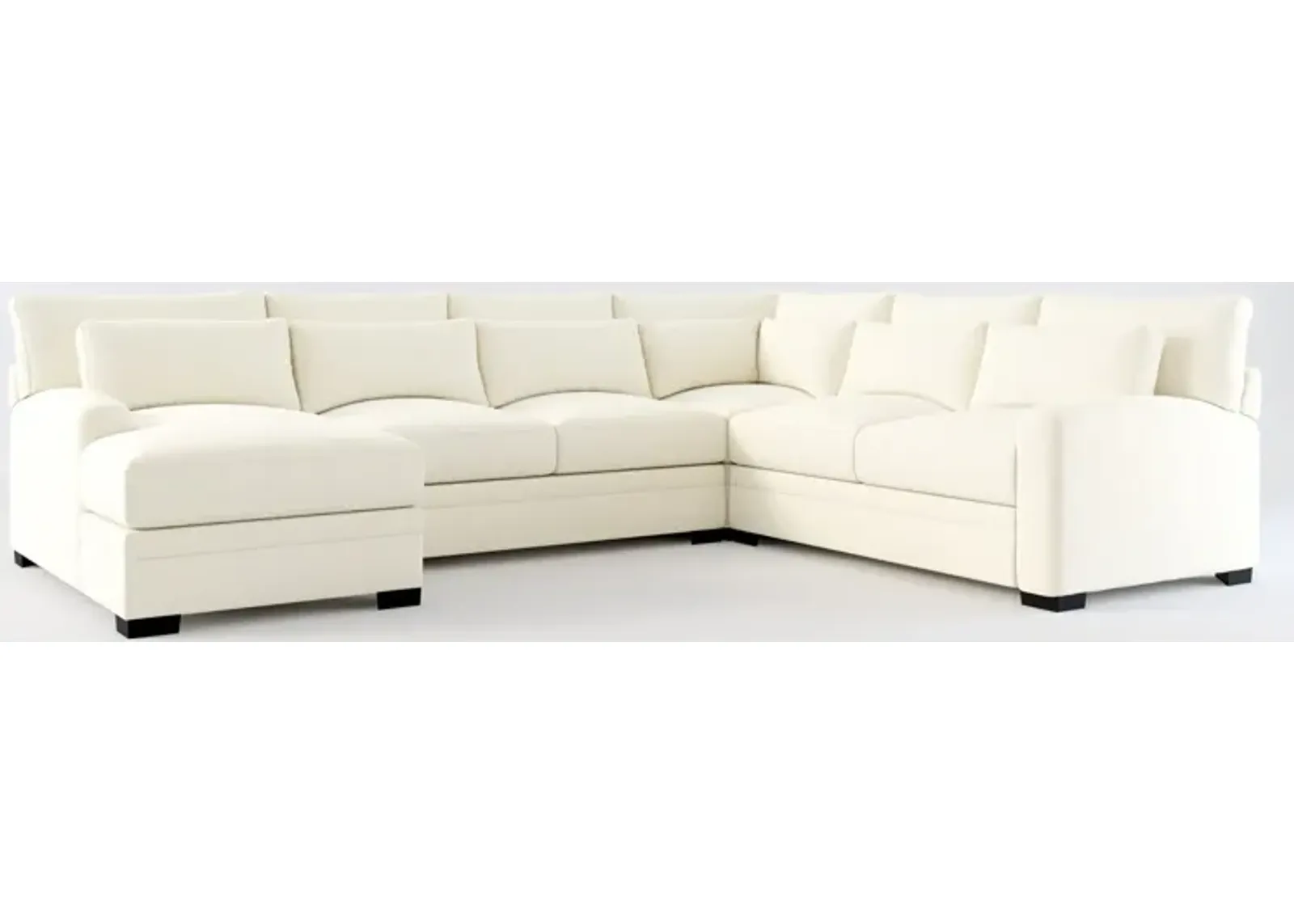 Winston Foam Comfort Eco Performance 4-Piece Sectional - Fincher Ivory