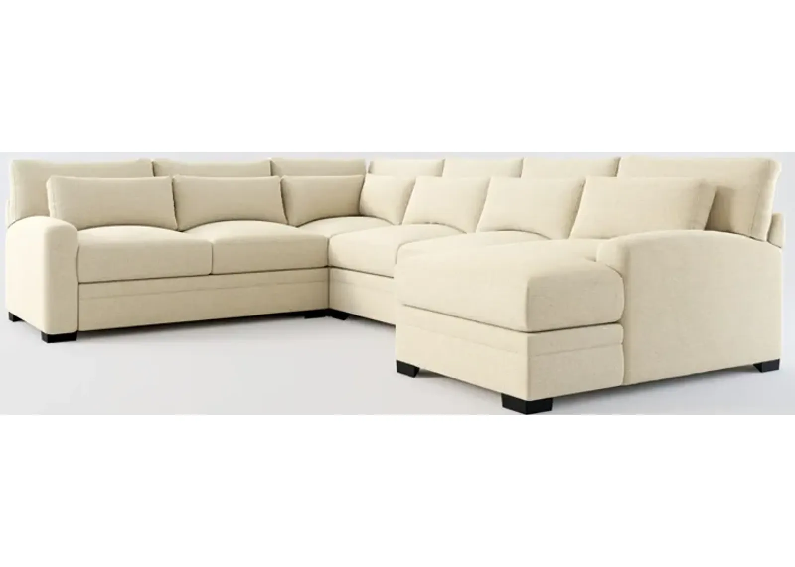 Winston Foam Comfort Eco Performance 4-Piece Sectional - Broderick Sand