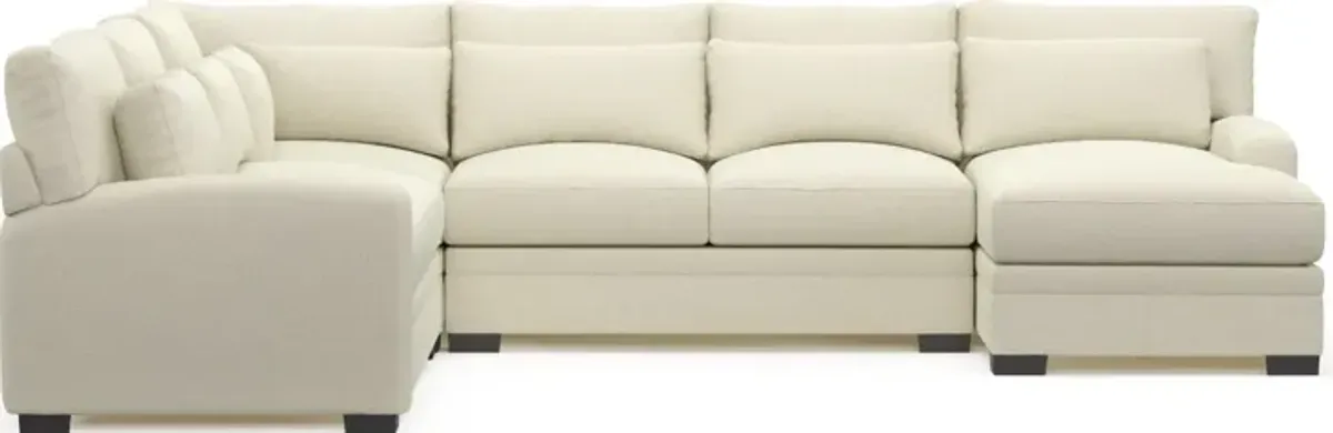 Winston Foam Comfort Eco Performance 4-Piece Sectional - Fincher Ivory