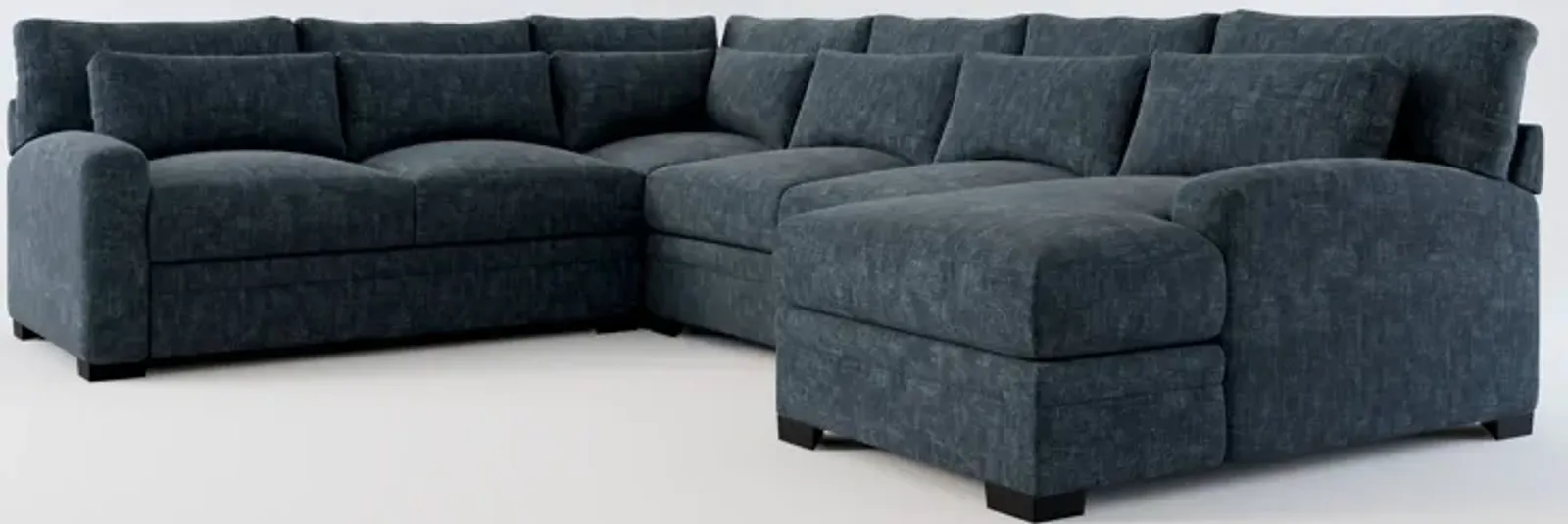 Winston Foam Comfort Eco Performance 4-Piece Sectional - Argo Navy