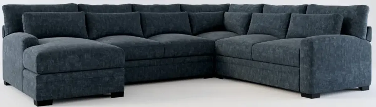 Winston Hybrid Comfort Eco Performance 4-Piece Sectional - Argo Navy