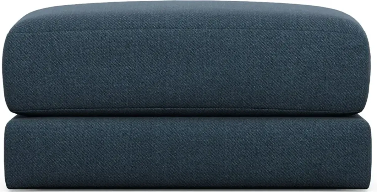 Nest Hybrid Comfort Eco Performance Short Ottoman - Broderick Indigo