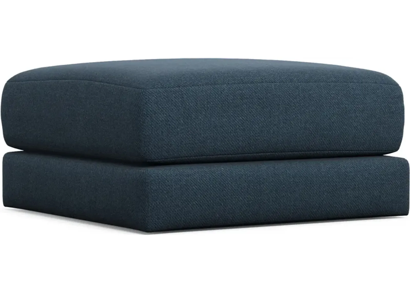 Nest Hybrid Comfort Eco Performance Short Ottoman - Broderick Indigo