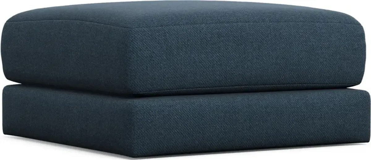 Nest Hybrid Comfort Eco Performance Short Ottoman - Broderick Indigo