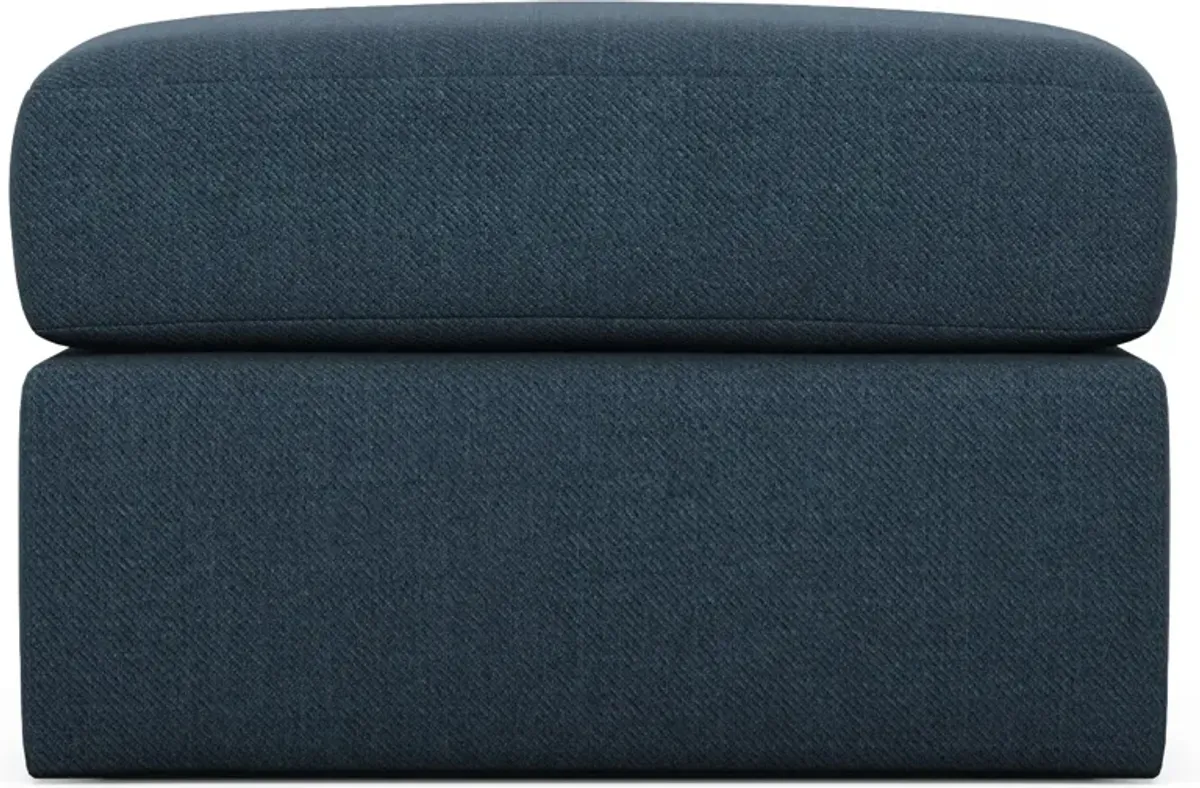 Nest Hybrid Comfort Eco Performance Tall Ottoman - Broderick Indigo