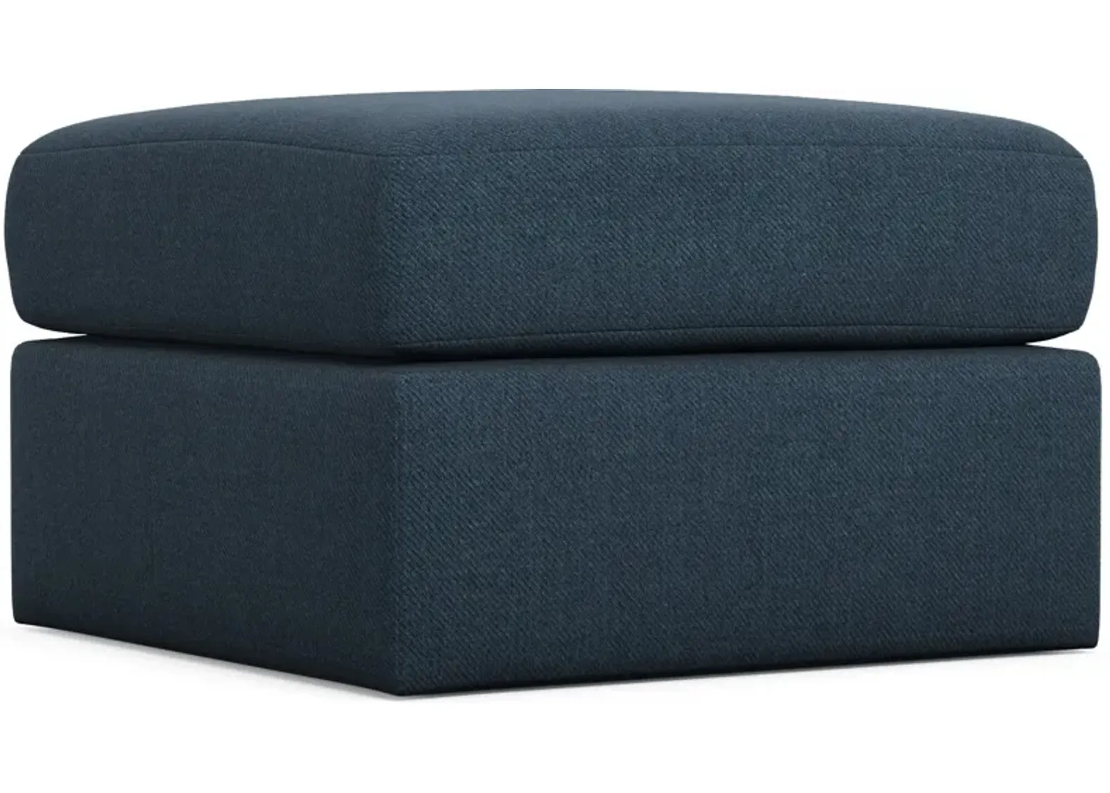 Nest Hybrid Comfort Eco Performance Tall Ottoman - Broderick Indigo