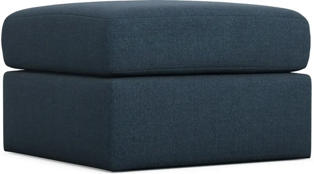 Nest Hybrid Comfort Eco Performance Tall Ottoman - Broderick Indigo