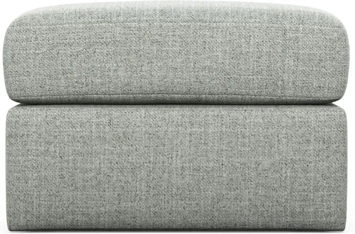 Nest Hybrid Comfort Eco Performance Tall Ottoman - Broderick Sea Glass