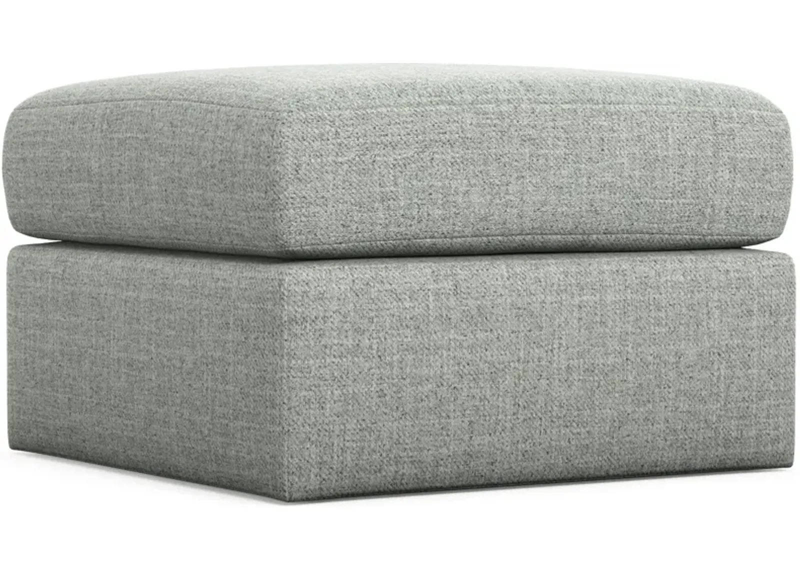 Nest Hybrid Comfort Eco Performance Tall Ottoman - Broderick Sea Glass