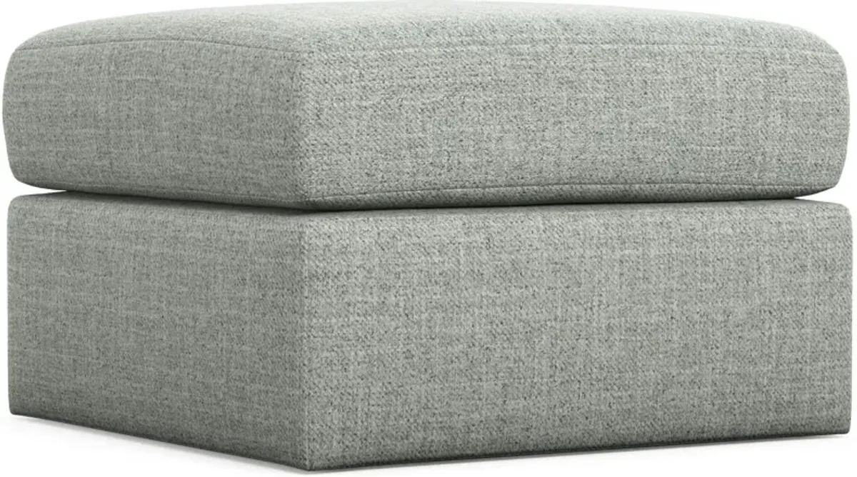 Nest Hybrid Comfort Eco Performance Tall Ottoman - Broderick Sea Glass