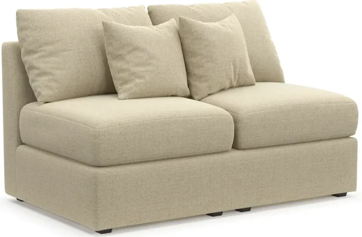 Nest Hybrid Comfort Eco Performance Armless Loveseat - Broderick Sand