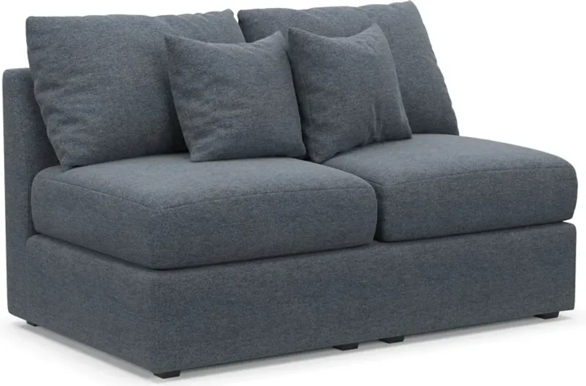 Nest Hybrid Comfort Eco Performance Armless Loveseat - Bridger Navy