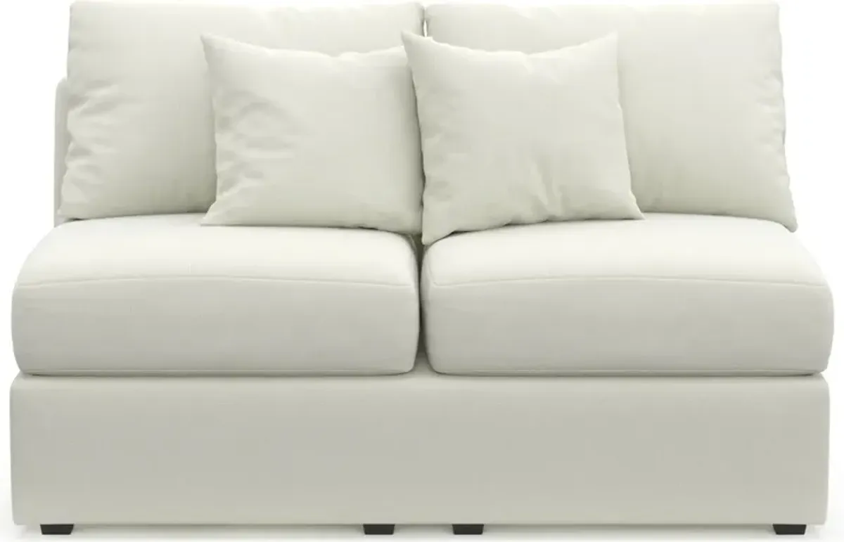 Nest Hybrid Comfort Eco Performance Armless Loveseat - Liv Arctic