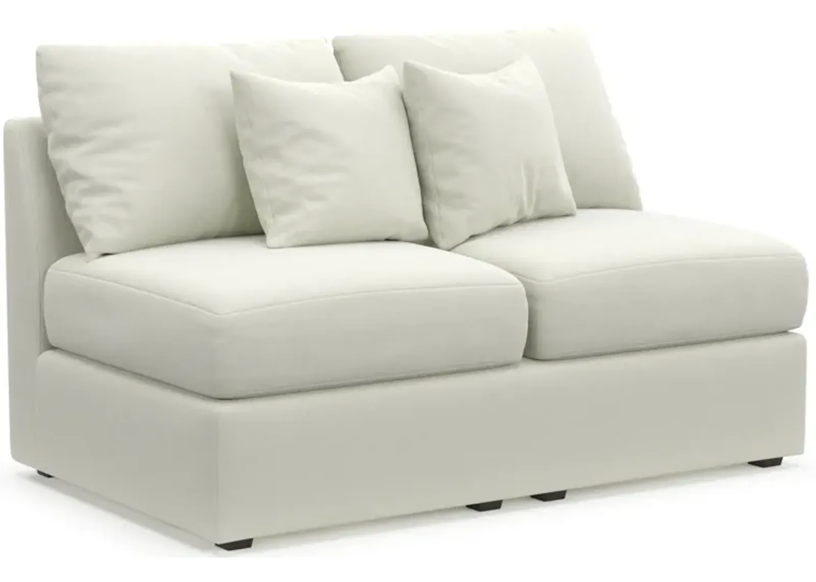 Nest Hybrid Comfort Eco Performance Armless Loveseat - Liv Arctic