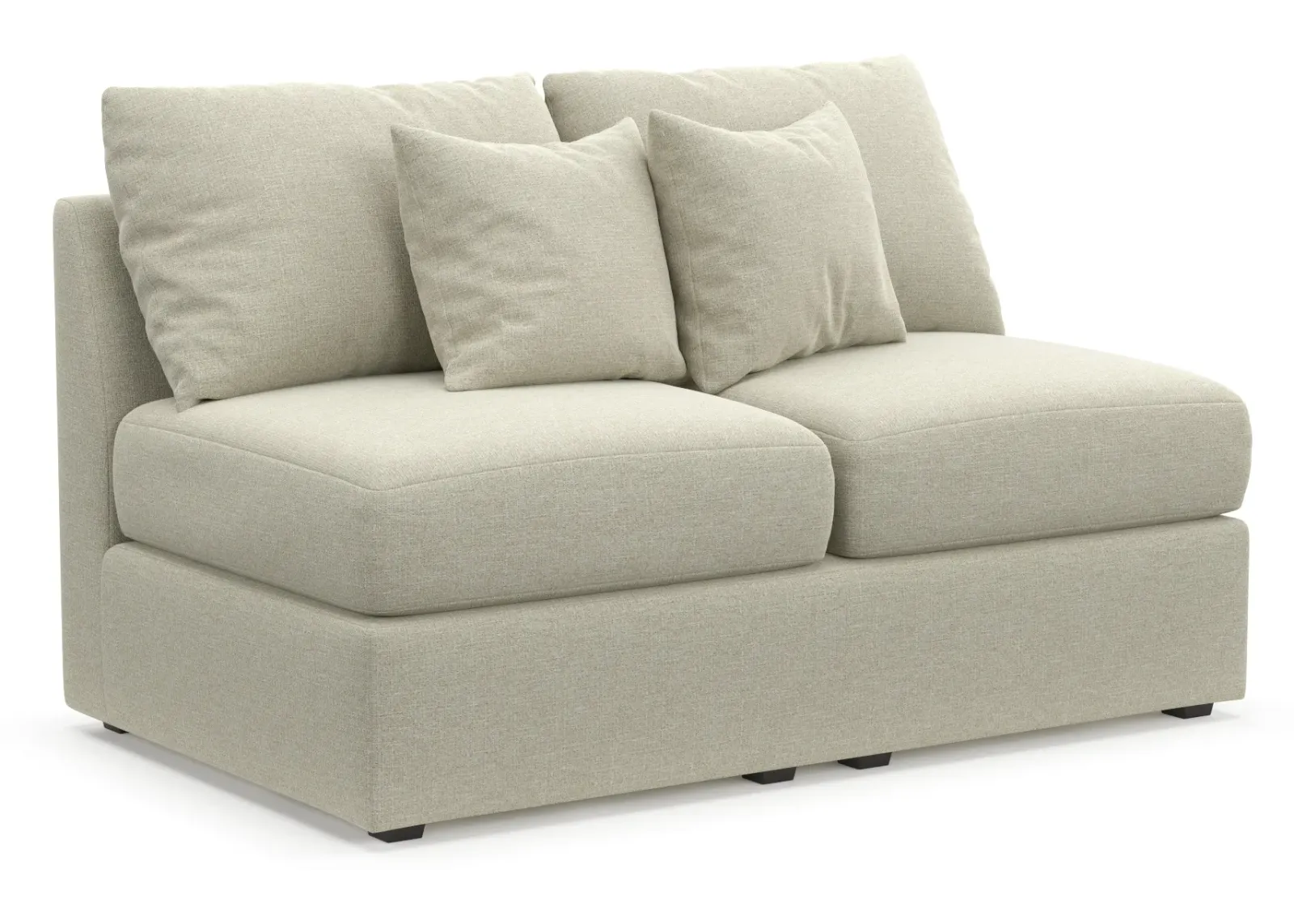 Nest Hybrid Comfort Eco Performance Armless Loveseat - Liv Dove