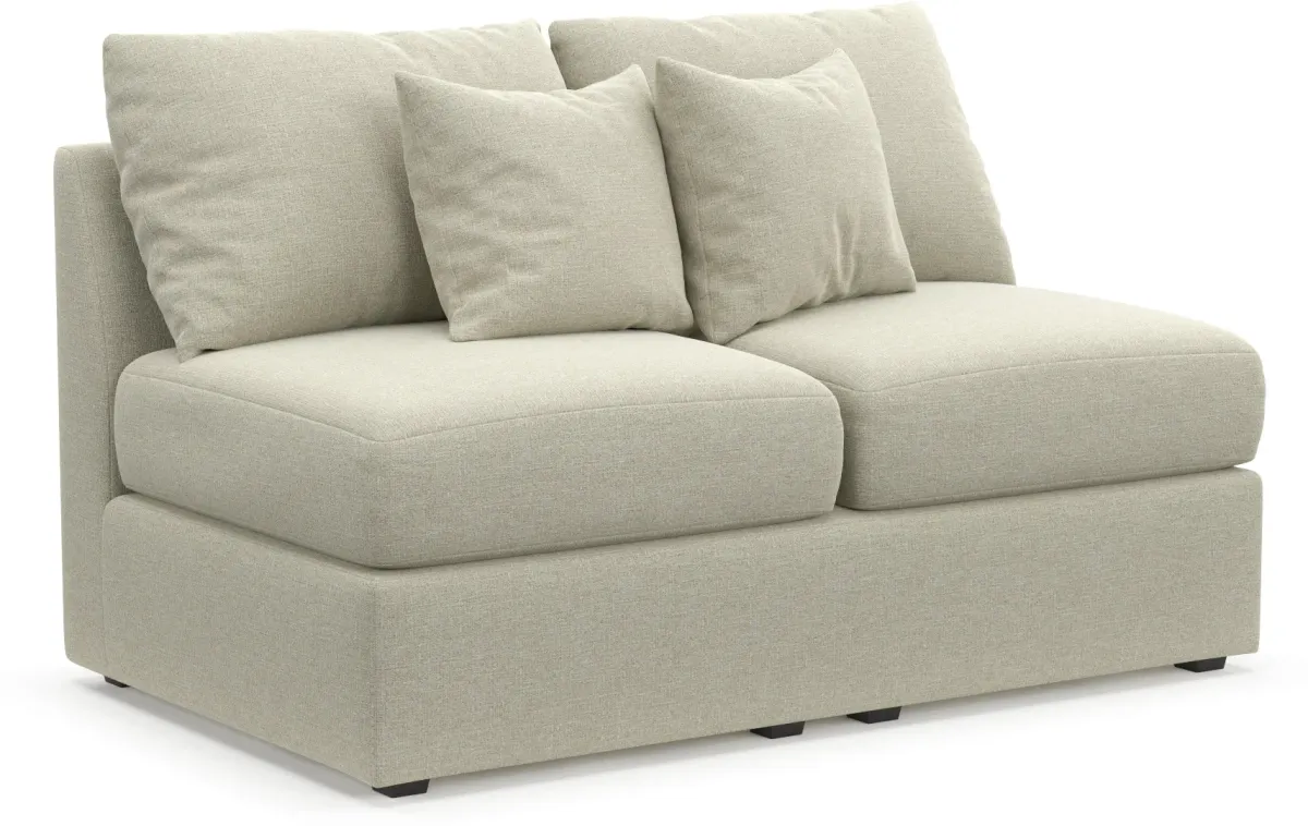 Nest Hybrid Comfort Eco Performance Armless Loveseat - Liv Dove