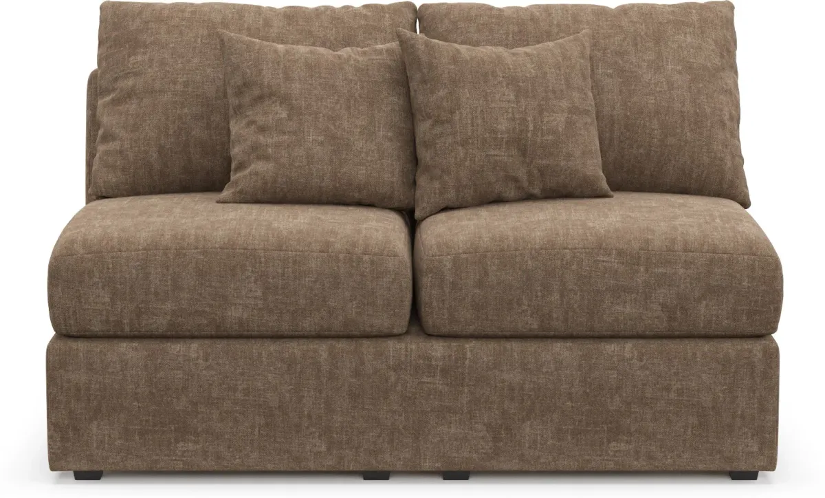 Nest Hybrid Comfort Eco Performance Armless Loveseat - Argo Java