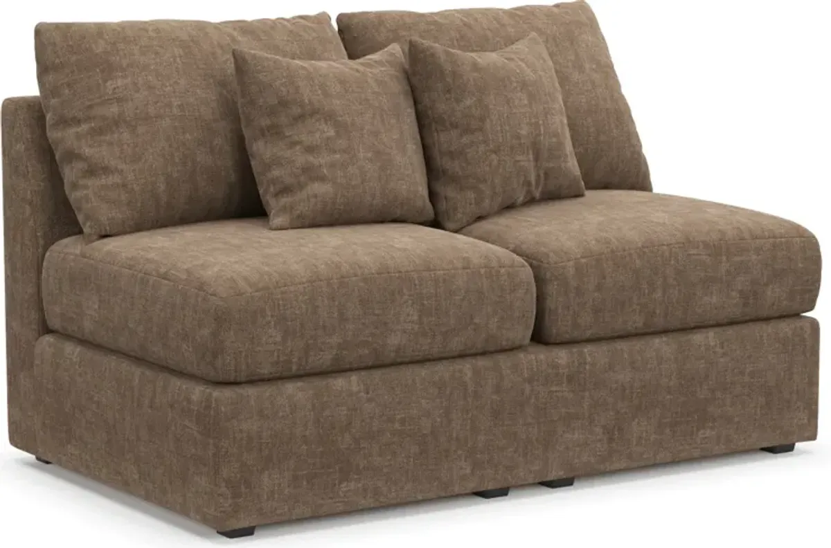 Nest Hybrid Comfort Eco Performance Armless Loveseat - Argo Java