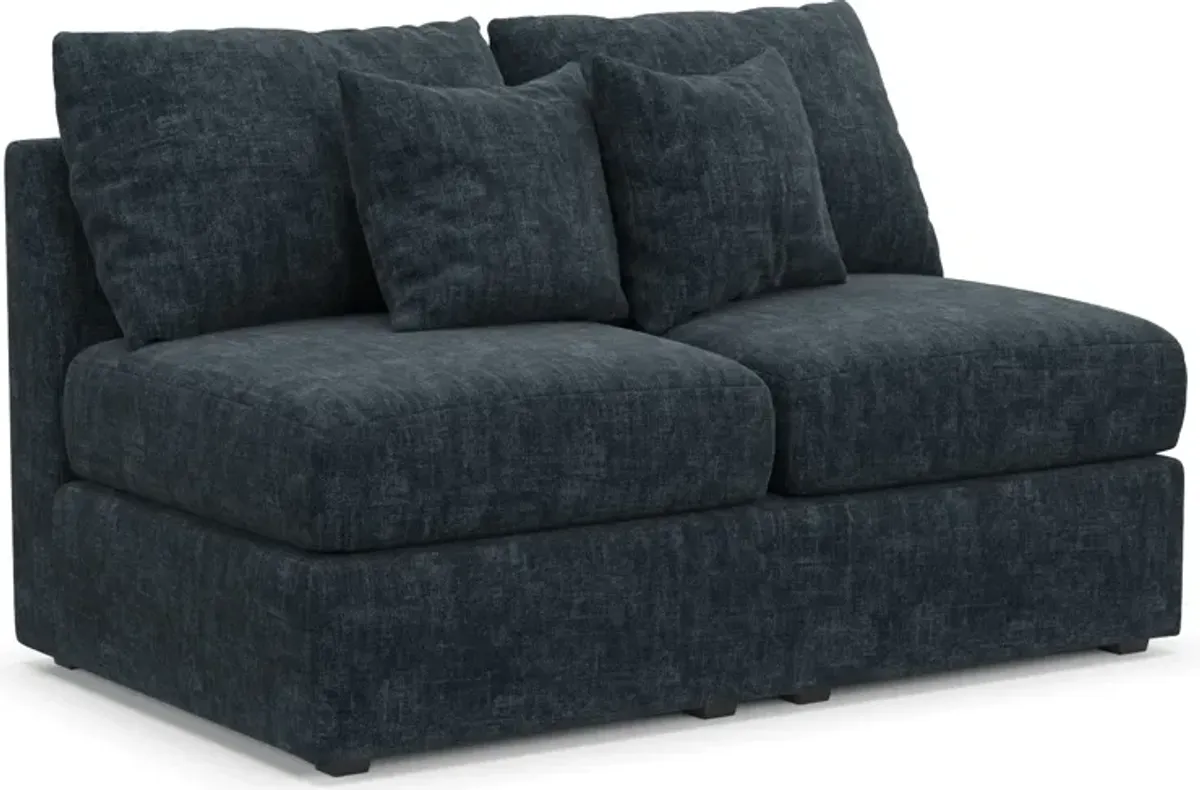 Nest Hybrid Comfort Eco Performance Armless Loveseat - Argo Navy