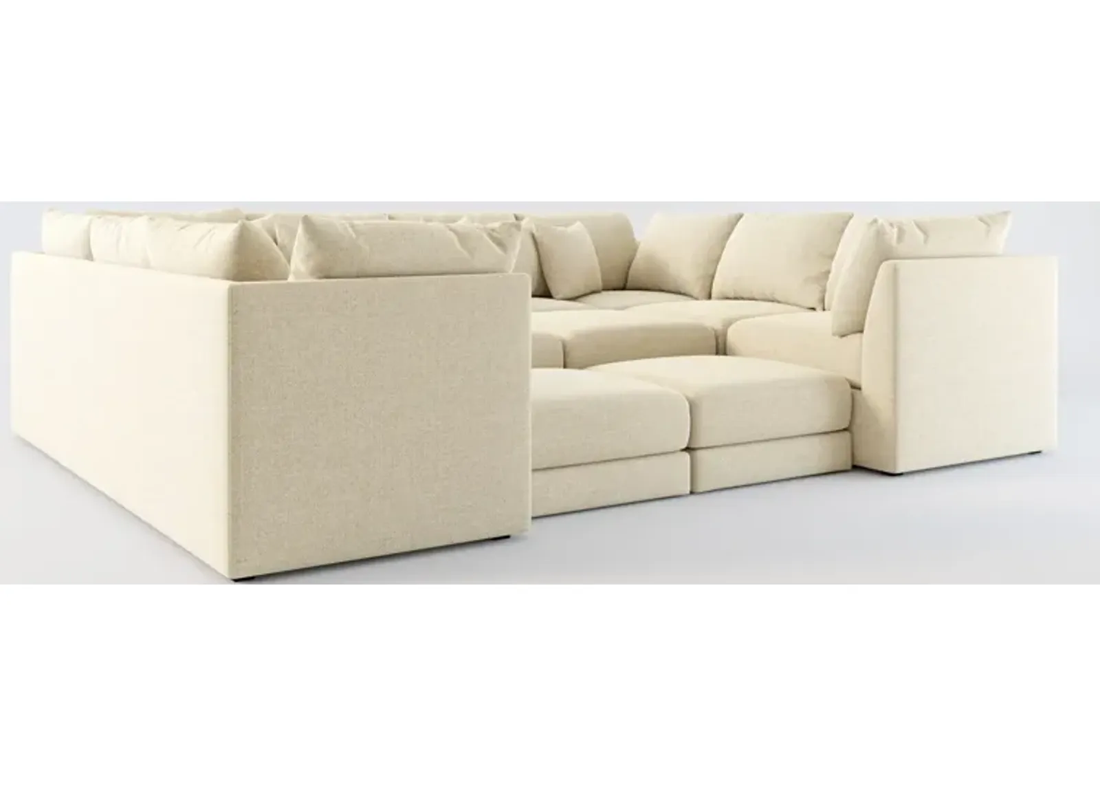 Nest Hybrid Comfort Eco Performance 7-Piece Pit Sectional - Broderick Sand