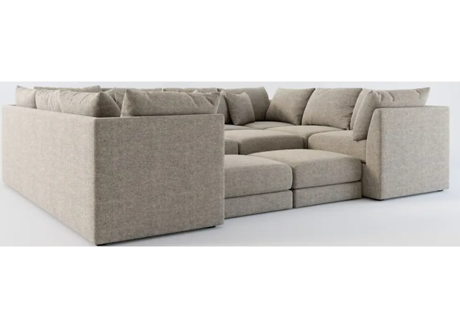 Nest Hybrid Comfort Eco Performance 7-Piece Pit Sectional - Bridger Metal