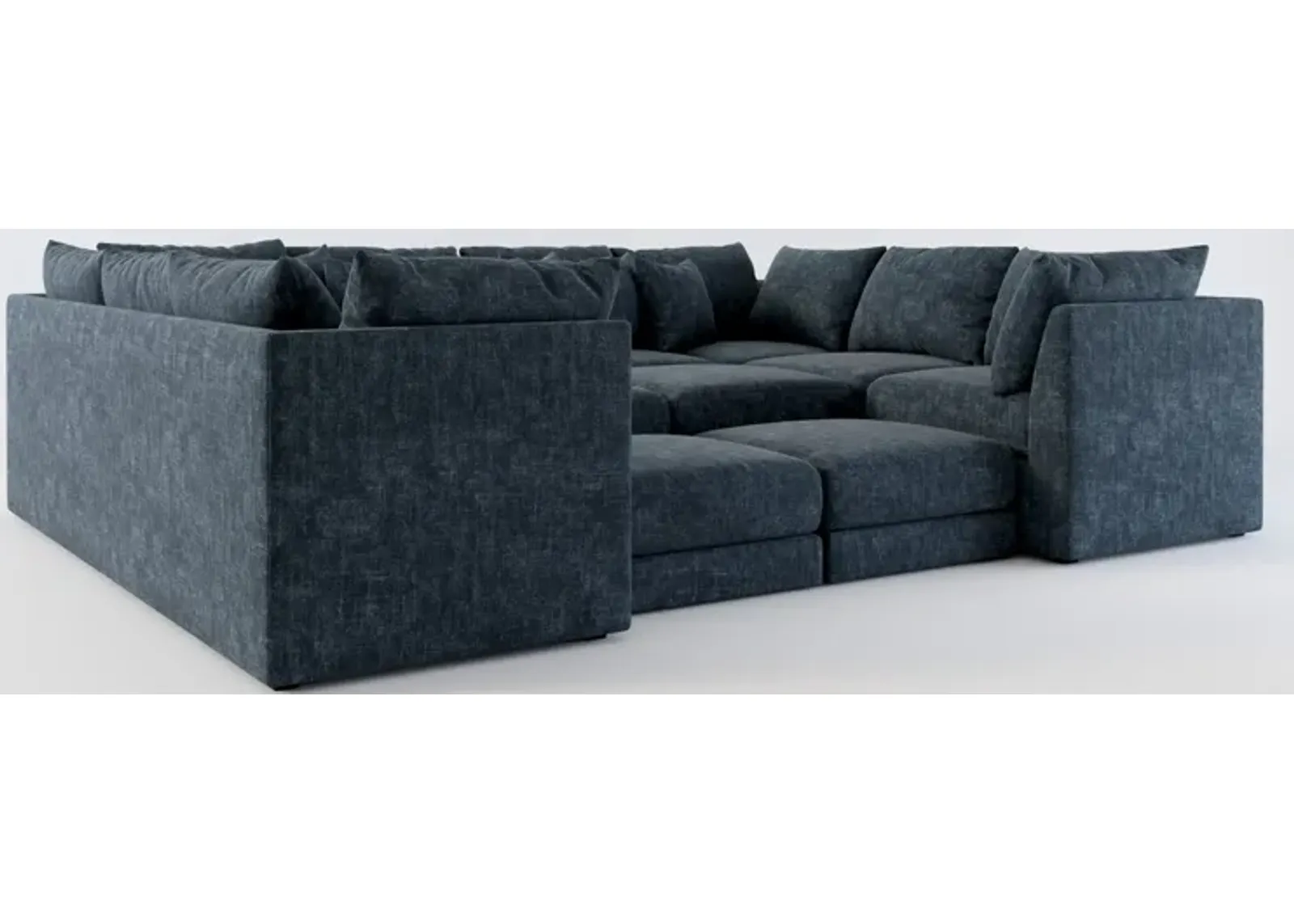 Nest Hybrid Comfort Eco Performance 7-Piece Pit Sectional - Argo Navy