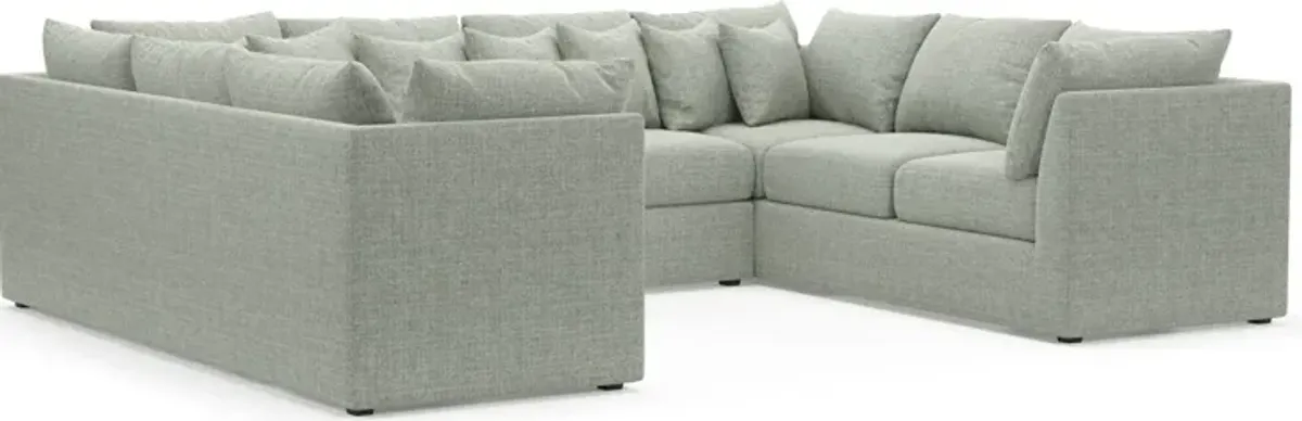 Nest Hybrid Comfort Eco Performance 3-Piece Pit Sectional - Broderick Sea Glass