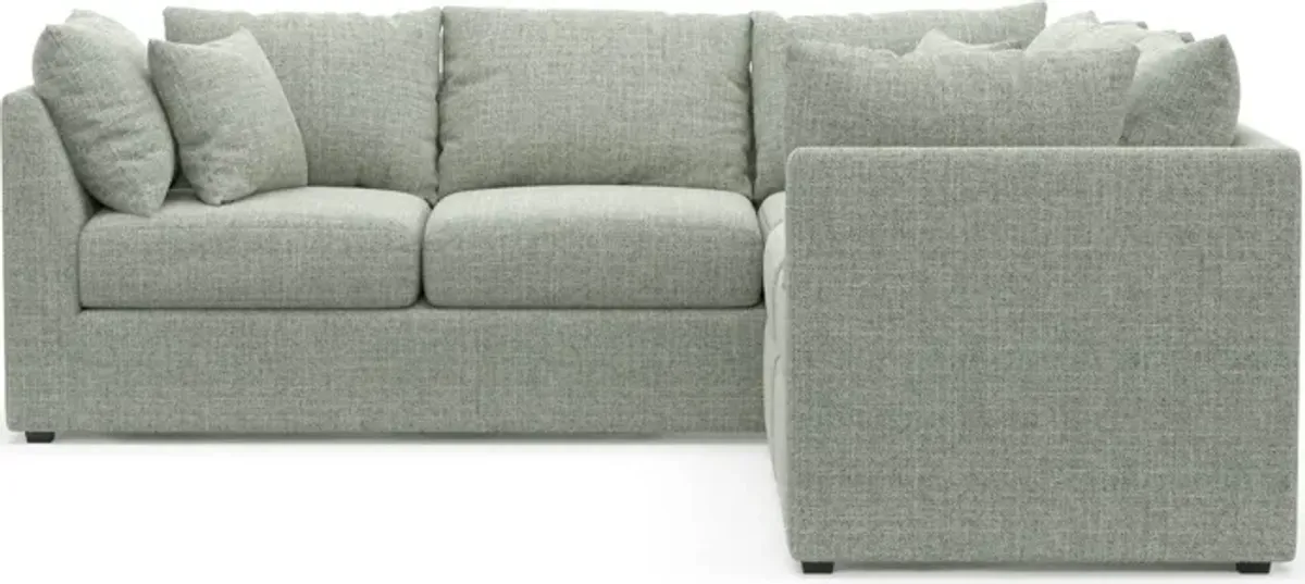 Nest Hybrid Comfort Eco Performance 3-Piece Small Sectional - Broderick Sea Glass