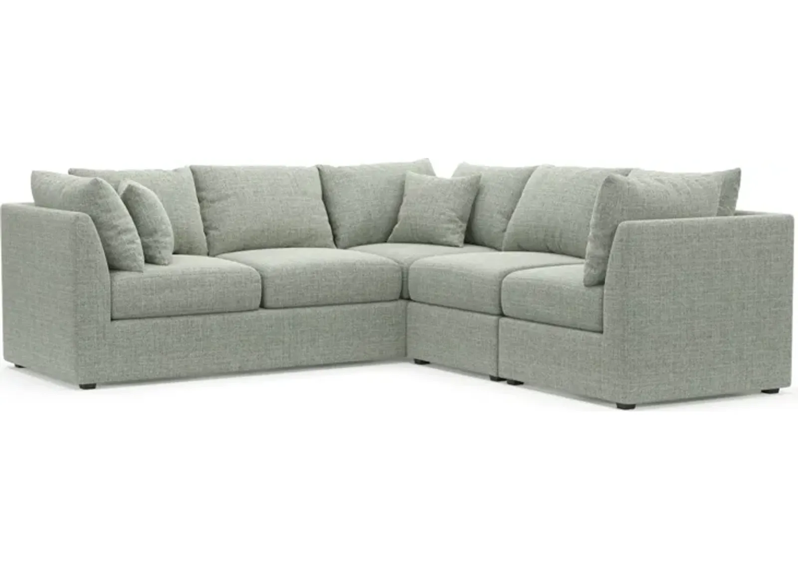 Nest Hybrid Comfort Eco Performance 3-Piece Small Sectional - Broderick Sea Glass