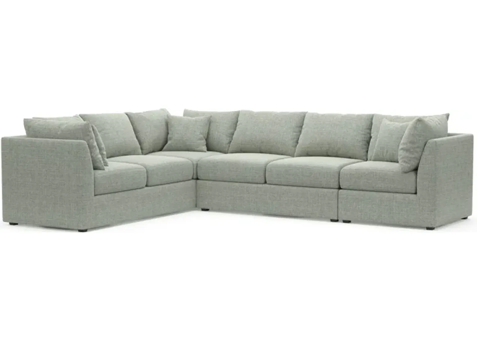 Nest Hybrid Comfort Eco Performance 3-Piece Large Sectional - Broderick Sea Glass